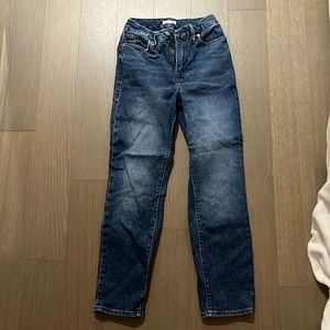 Good American Straight Jeans. Medium Wash. Size 0/25
